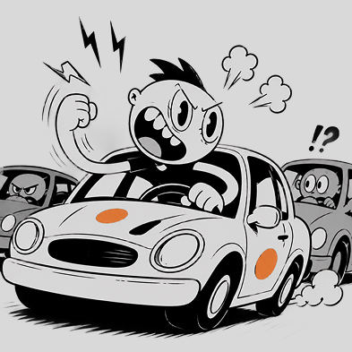 Frustrated driver